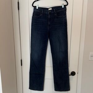 Mother Dark Blue Straight Leg Jeans - sz 32